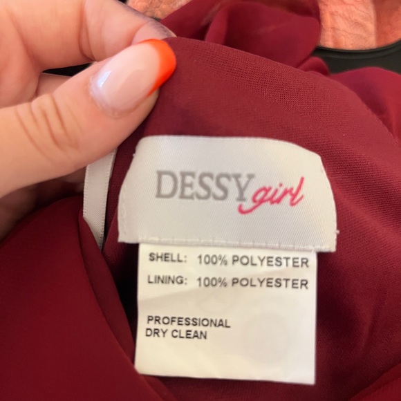 Dessy girl red dress - Picture 5 of 7